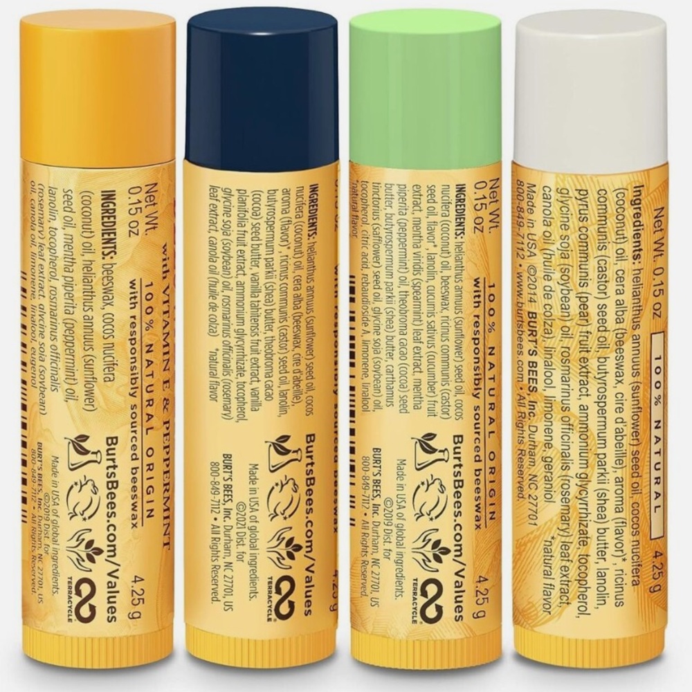 Burt’s Bees Lip Balms - Assorted 4 Pack Set - Picture 15 of 16